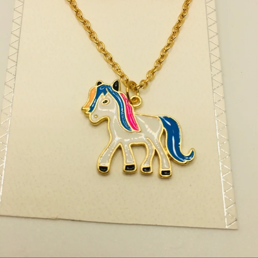 NECKLACE UNICORN & EARRINGS SET!! ADORABLE!